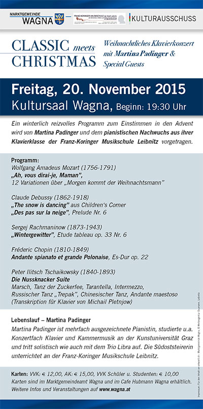 Weihnachtskonzert Wagna